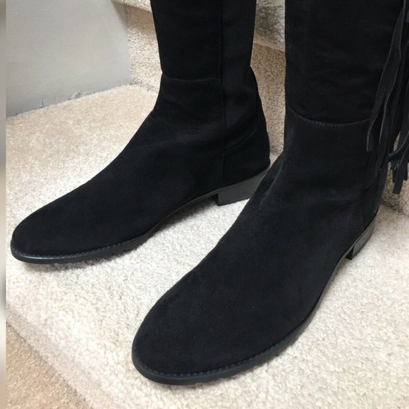 STUART WEITZMAN Mane Black Suede Knee Boots 8.5 - Picture 10 of 12